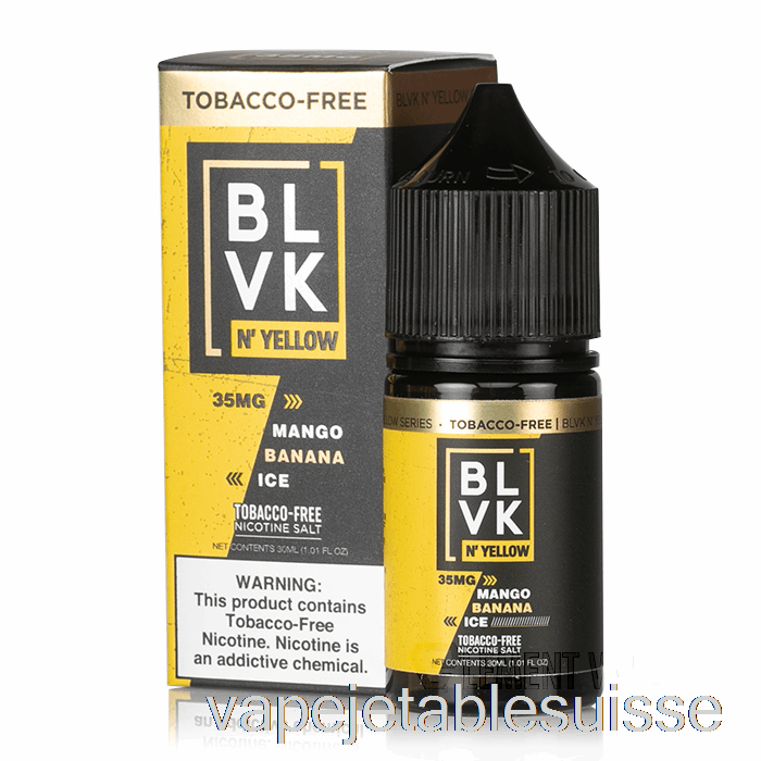 Vape Suisse Glace Mangue Banane - Sels Jaunes Blvk N' - 30ml 50mg